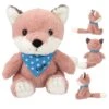 Depesche 12450 SNUKIS Fuchs Foxie Altrosa Mit Halstuch 18cm Plüsch Kuscheltier