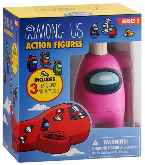 Among Us Action Figur Im Display Inkl. 3 Gegenstände Serie 2 - Rosa