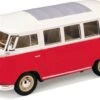 Welly NEX 1963 Volkswagen VW T1 Bus Rot 1:24 Sammlermodell Metall Auto 31410142