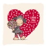 Nici 34588 Kissen Schaf Jolly Mäh Herz Blumen I Love You 26x26cm Plüsch