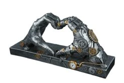 Gilde 37049 Steampunk Figur Hand Herzform 35cm Dekoration