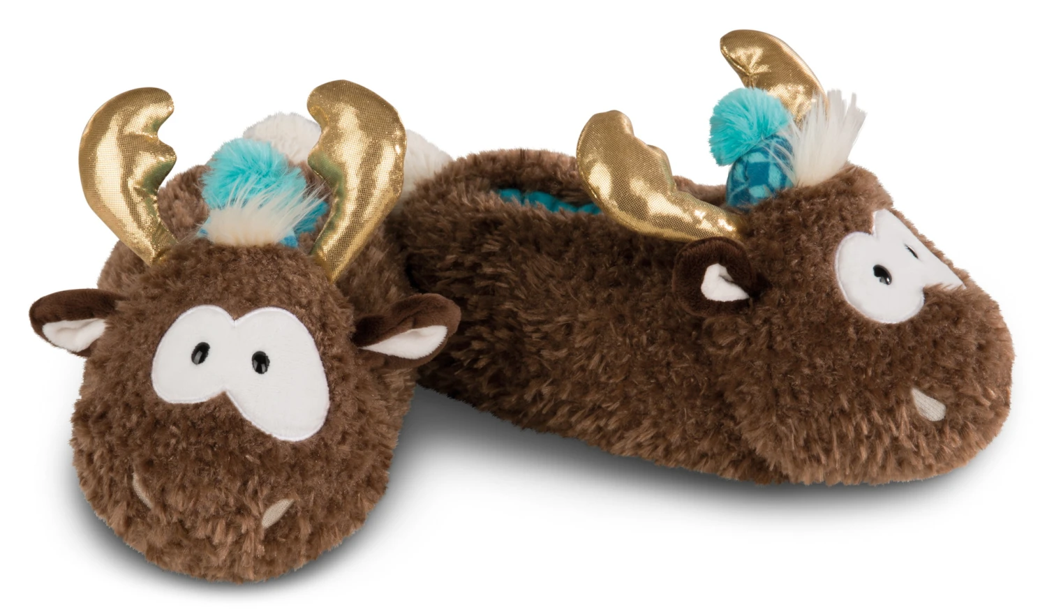 Nici 44130 Hausschuhe Rentier Reny Heart Firgürlich Plüsch Gr 34-37 (M)