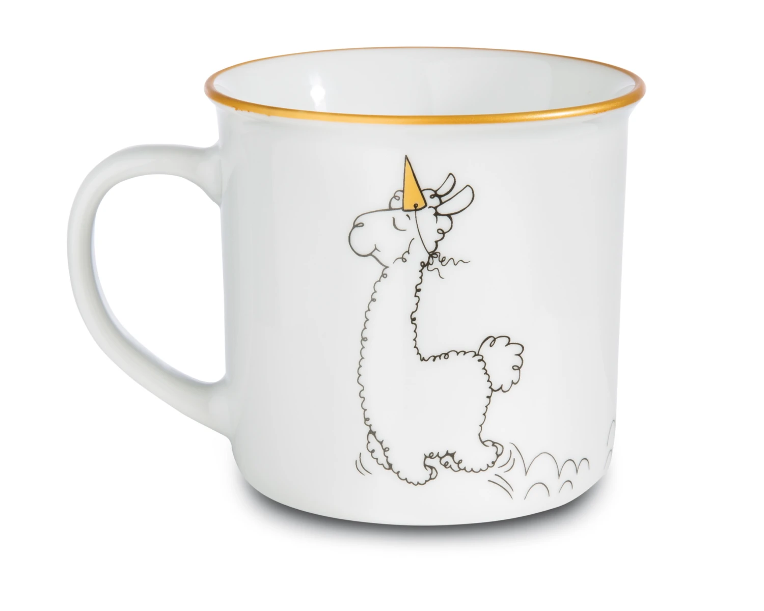 Nici 45013 Porzellantasse Metallic "Gehe Deinen Weg" Lama Kaffeetasse Teetasse – Bild 2