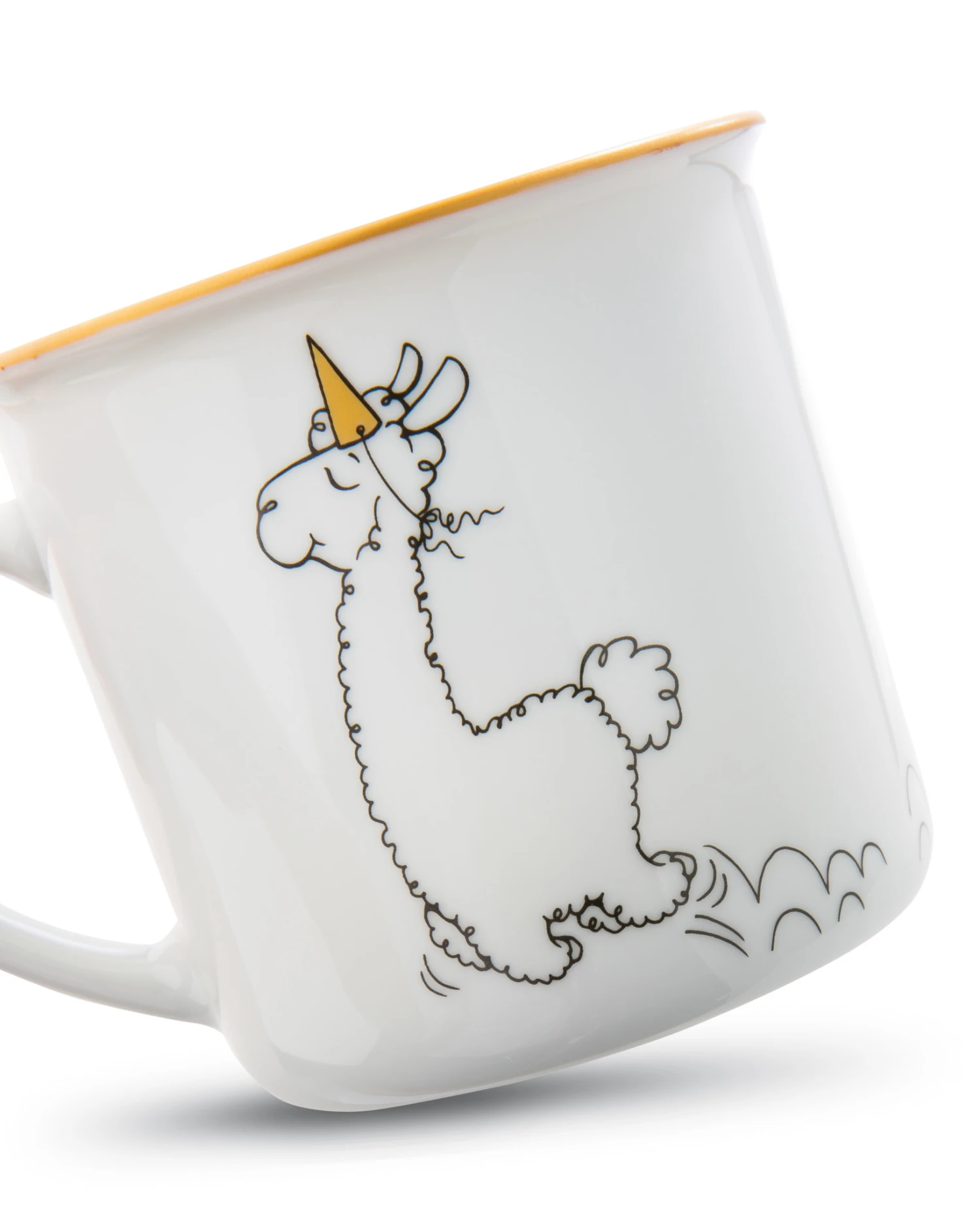 Nici 45013 Porzellantasse Metallic "Gehe Deinen Weg" Lama Kaffeetasse Teetasse – Bild 4