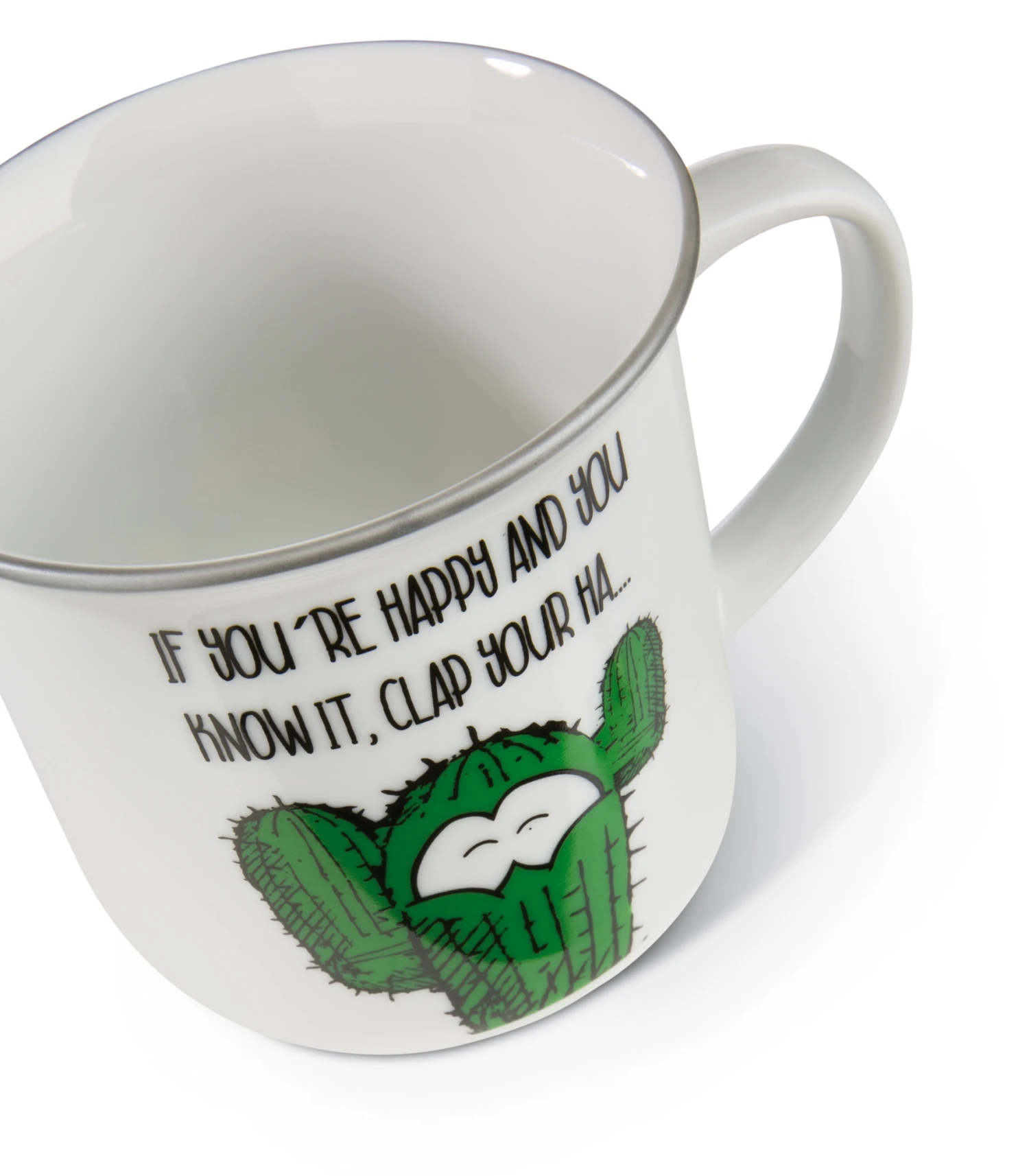 Nici 45023 Porzellantasse Metallic 'If You`re Happy..." Kaffeetasse Teetasse – Bild 4