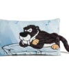 Nici 45318 Kissen Säbelzahntiger Rodriguez Rechteckig Ca 43x25cm Stone Age Plüsch