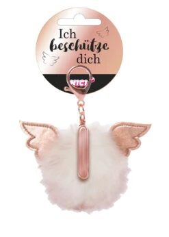 Nici 46978 Taschenanhänger Schutzbommel Mit Flügeln + Pompon Metallbuchstabe I