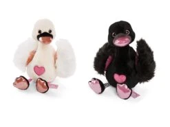 Nici 48272 + 48273 SET Zwei Schwäne 70cm Plüsch Kuscheltier Love Classics GREEN