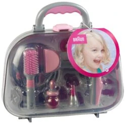 Theo Klein Frisierkoffer Mit Braun Fön Und Zubehör 16-teilig Spielset Für Kinder 5855