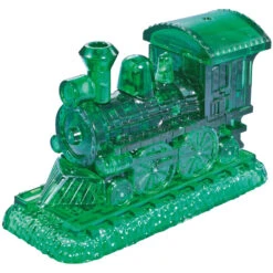 HCM Kinzel Crystal Puzzle 3D - Grüne Lokomotive 38 Teile Ca. 10cm 59149