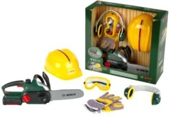 Theo Klein Bosch Mini Kettensäge Set Mit Schutzausrüstung Inkl. Licht Und Sound 8532