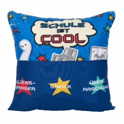 Hergo Sofahelden Kissen Mit Taschen 43x43cm - Schulanfang Jungs 8770