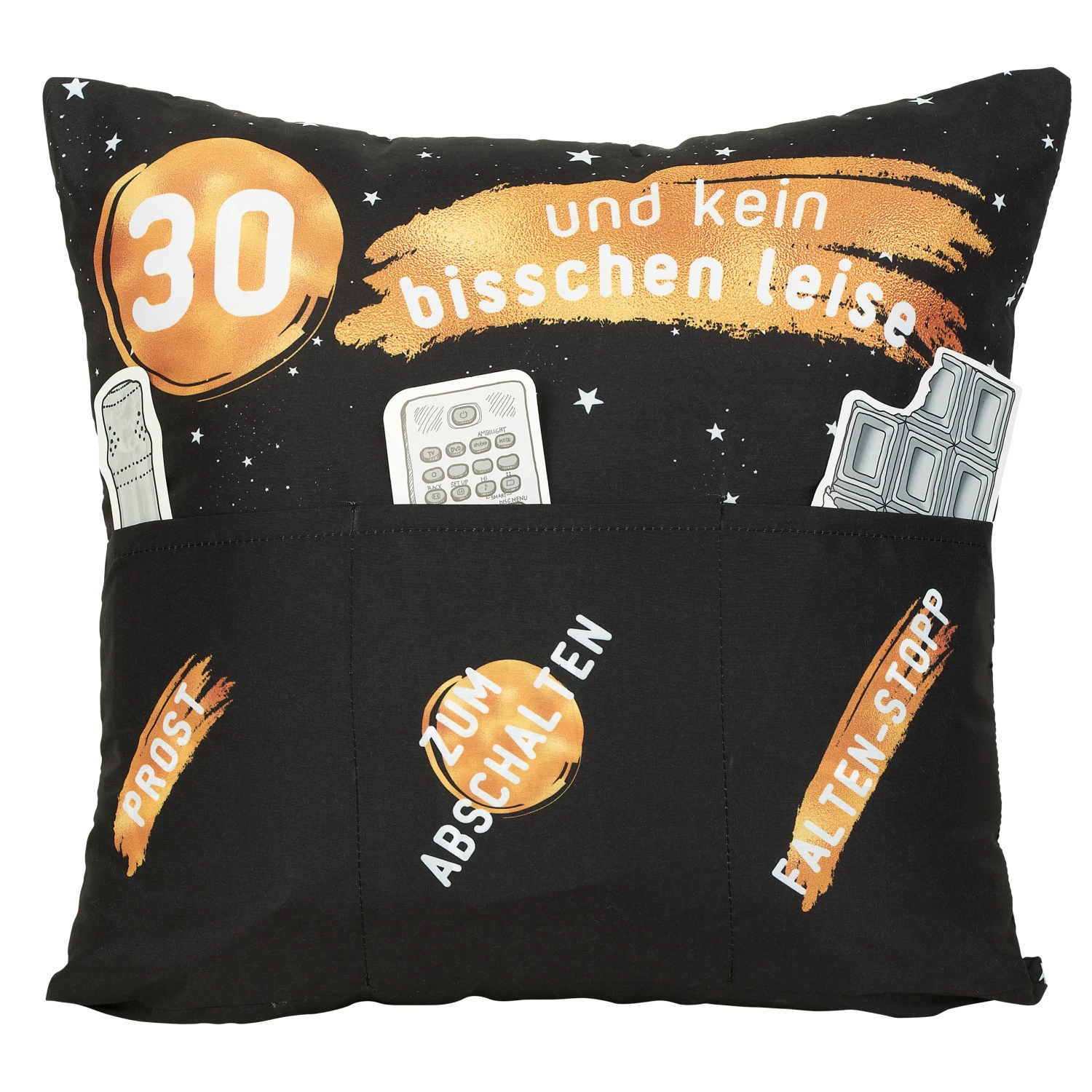 Hergo Sofahelden Kissen Mit Taschen 43x43cm - 30. Geburtstag 8774