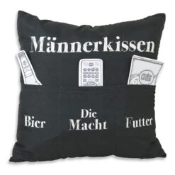 Hergo Sofahelden Kissen Mit Taschen 43x43cm - Männerkissen 8801