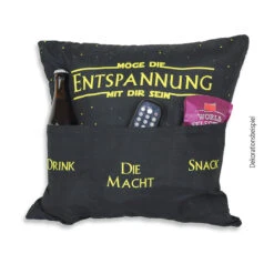 Hergo Sofahelden Kissen Mit Taschen 43x43cm - Entspannungskissen 8820