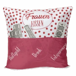 Hergo Sofahelden Kissen Mit Taschen 43x43cm - Frauenkissen 8975