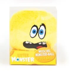 Trendhaus 953230 LITTLE MONSTER Wuschel Monsterball 11,5cm Knautschball - Gelb
