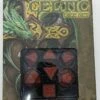 Celtic Dice Set Würfelset Rollenspielwürfel Schwarz & Rot (7 Stück)