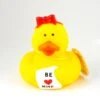 Gummiente Badeente Mit Quietsche - Be Mine Mit Roter Schleife