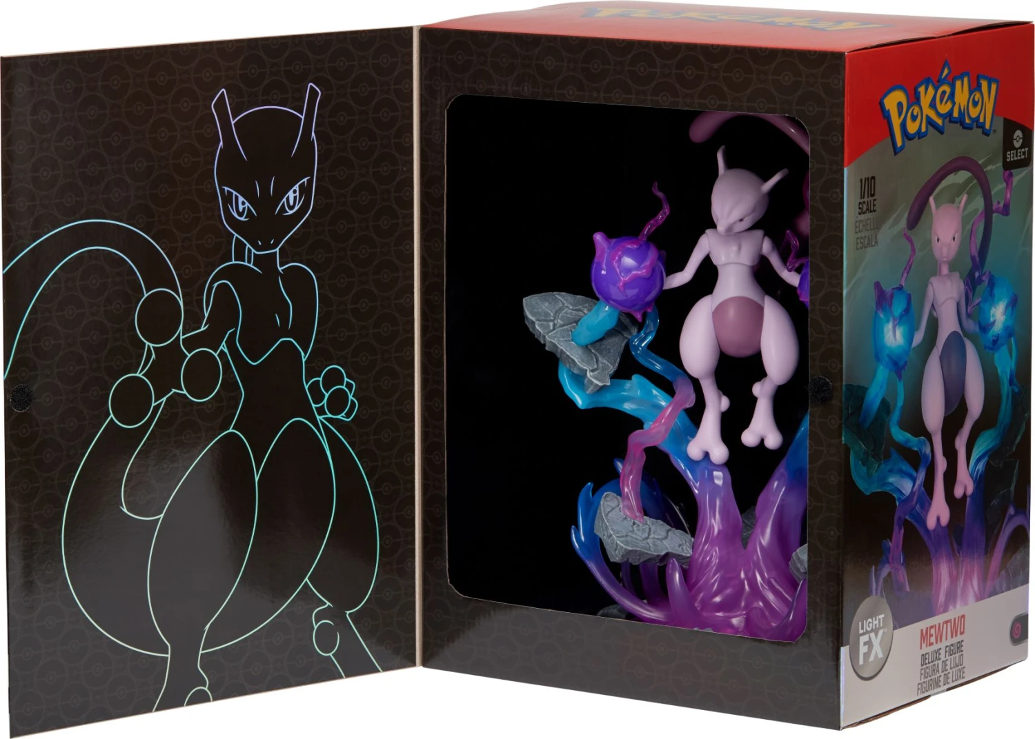 Jazwares PKW0082 Pokémon Select Light FX Collector Deluxe Statue - Mewtwo – Bild 2