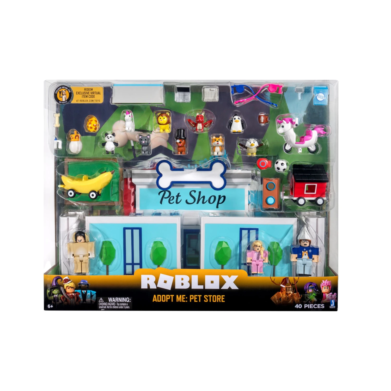 JAZWARES Roblox Mix & Match - Pet Shop Tierhandlung Mit 40 Teilen ROG0177