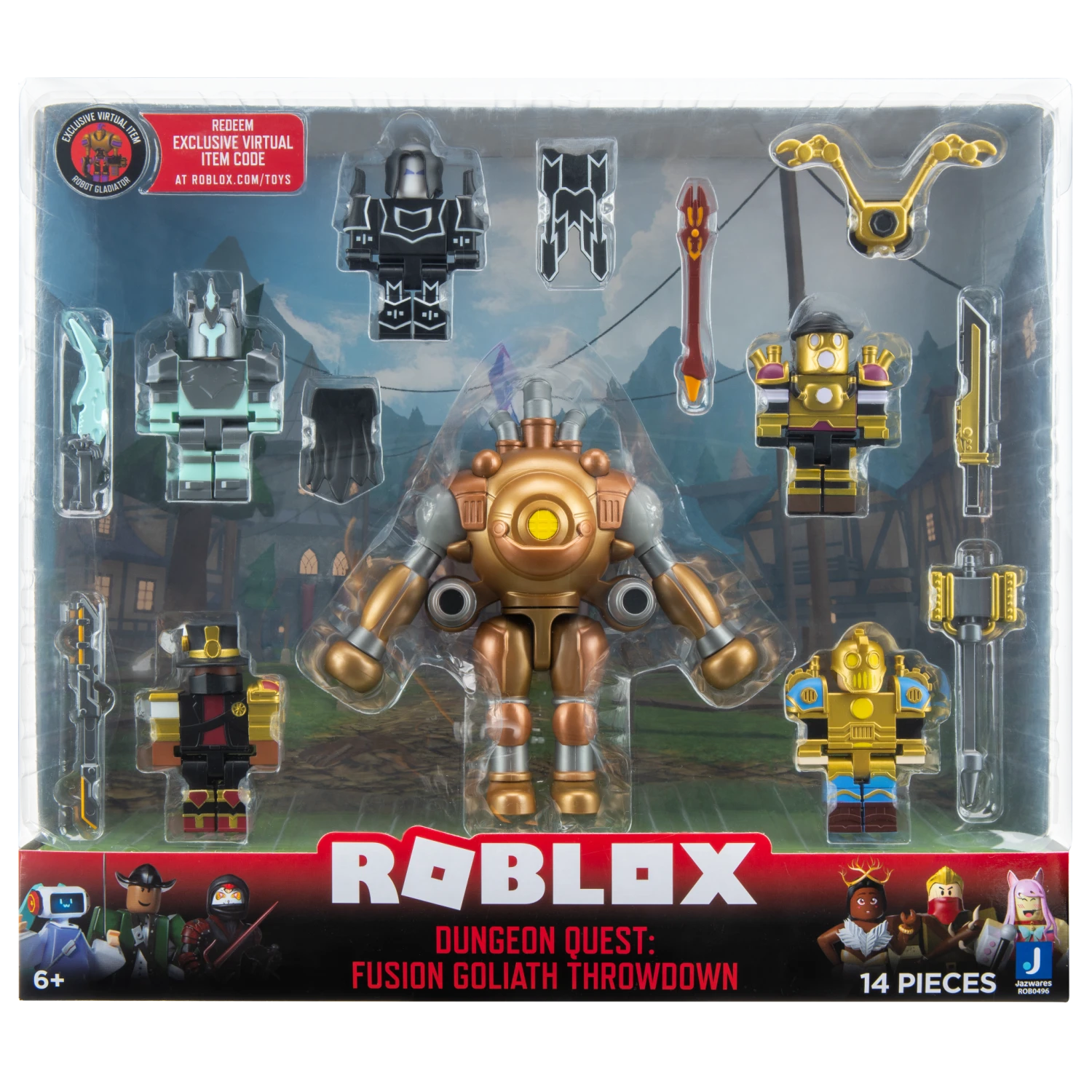 JAZWARES Roblox Mix & Match - Dungeon Quest: Fusion Goliath Throwdown ROB0496