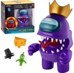 Among Us Action Figur Ca. 20cm Im Display Inkl. 5 Gegenstände Serie 1 - Lila