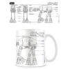 Pyramid 23476 Star Wars Tasse AT-AT Skizze S/w Keramiktasse Kaffeetasse 315ml